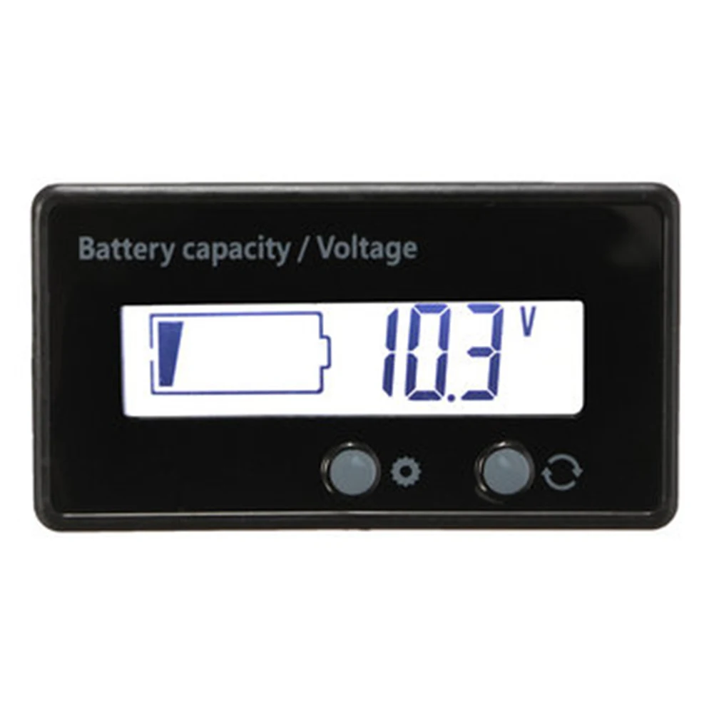 

Indicator Lithium Monitor Tester Backlit Display Backlit Gauge Universal Buttons Battery Capacity LCD Display Voltage Meter Car