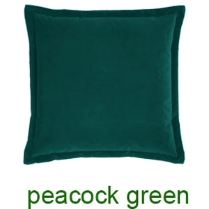 ESSIE HOME модная цветная Высококачественная тонкая бархатная наволочка для подушки, чехол для подушки, окантовка, подушка с бахромой, фланцевая подушка - Цвет: 13 peacock green