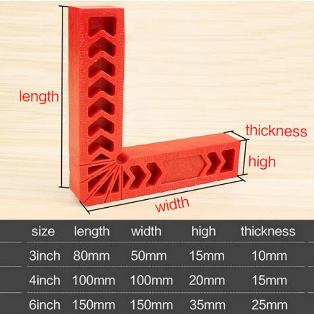 

4Pcs 90 Degree L Carpentry Right Angle Ruler Assist Positioning Tool (3 inch)