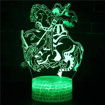 

Cartoon characters 3d Led Night Light Bedside decorative lamp for children's bedroom White base Lovely 7 color change 3D Lamp