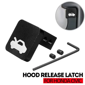 

1Pcs Black Car Hood Latch Handle Release Repair Kit For Honda for Civic 1996-2005
