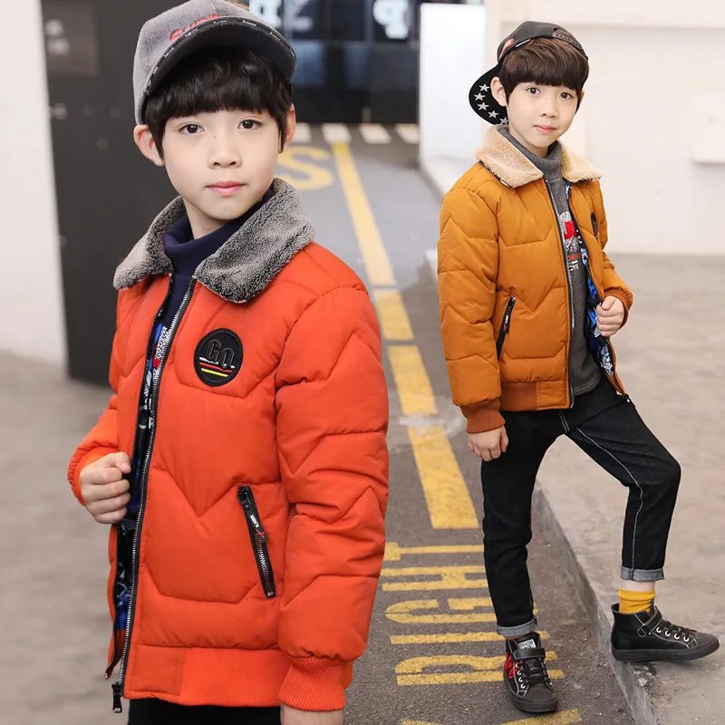 

2018 Boy Jackets Winter Kids Clothes New Fashion Warm Coats 4 5 6 7 8 9 10 11 12 13 Years Teenager Coat Cotton Big Boy Outwear