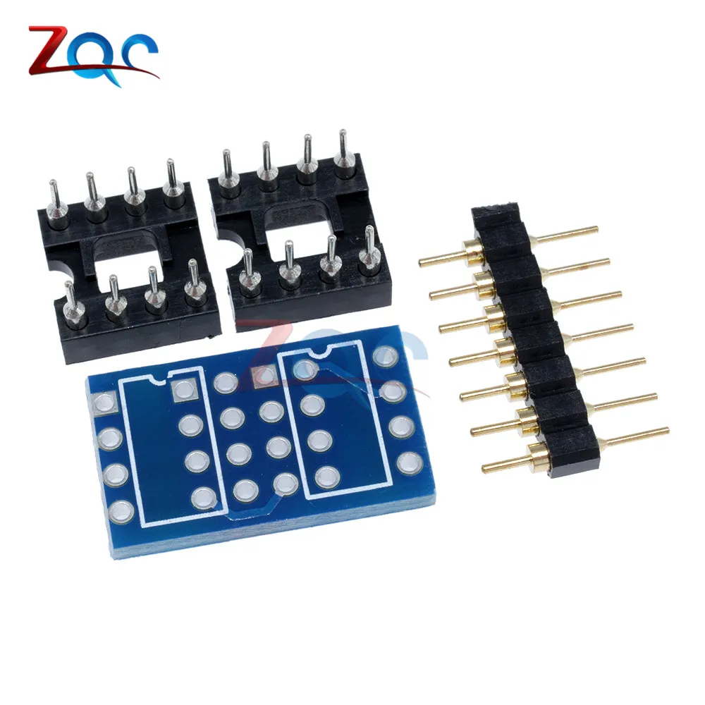 

Dual DIP8 to DIP8 Mono Opamp PCB Board Pin Socket For NE5532 OPA2132 OPA627 TL072 P07