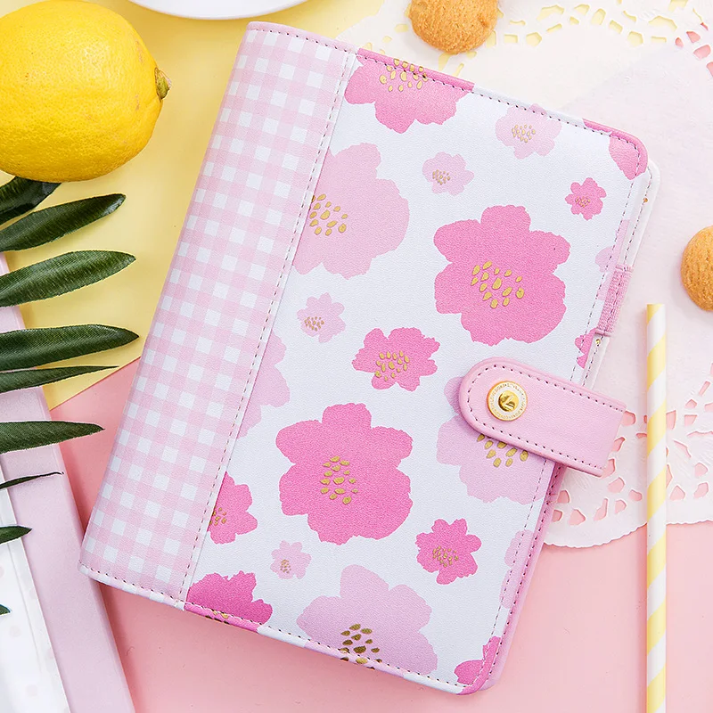 Lovedoki блокнот с цветком из фольги Корейская Толстая спиральная записная книжка