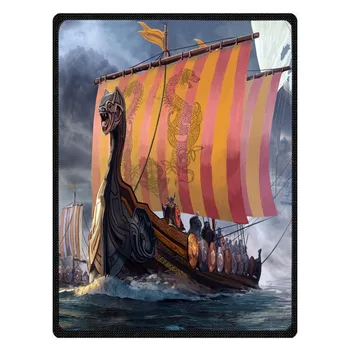 

Soft Viking Dragon Head Ship Print Sofa Bed Travel Warm Blanket Summer Air Conditioning Throw Blankets For Baby Kids
