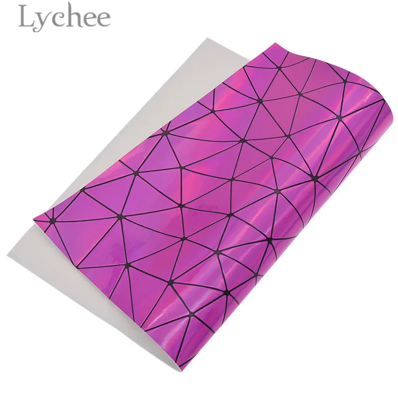 Lychee 21x29 см A4 лазерная Переливающаяся гладкая ткань из искусственной кожи высокого качества Синтетическая Кожа DIY материал для сумок одежды - Цвет: 5
