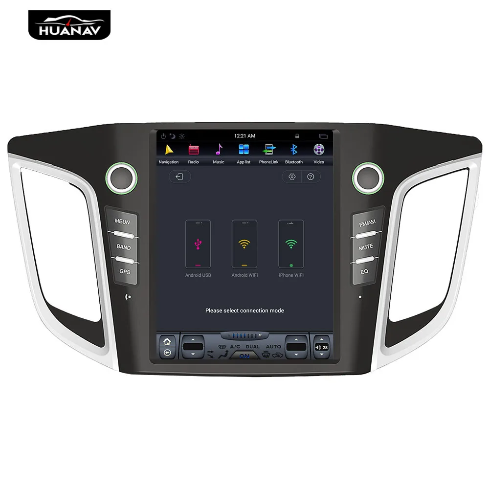 Android 7,1 Tesla стиль автомобильный dvd-плеер gps навигация для HYUNDAI IX25/CRETA+ Авто Радио магнитофон головное устройство мультимедиа