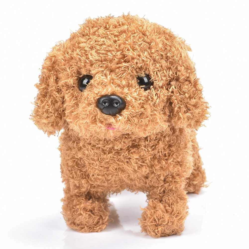 Perro Robot electrónico de peluche para niños, Juguetes peluche, cuerda de cola, para caminar, ladrar, regalo de cumpleaños|Mascotas electrónicas| - AliExpress
