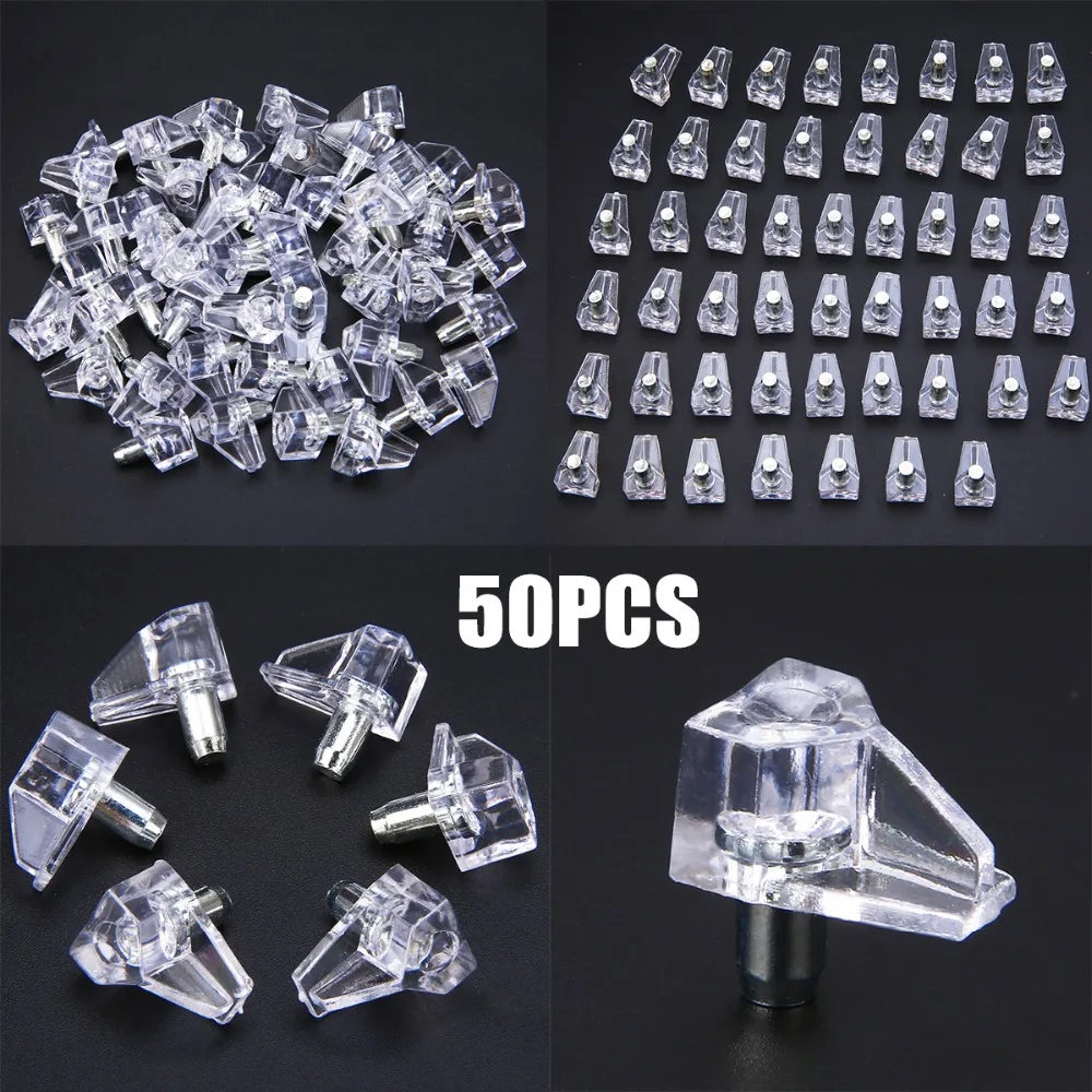 5mm Shelf Support Peg,50pcs Support Cabinet Shelf Pins,Clear