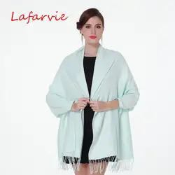 Lafarvie Лидер продаж осень и зима модные однотонные шарф Для женщин Дамы Шарфы для женщин Кашемир Большой Размеры 200 см * 70 см шали