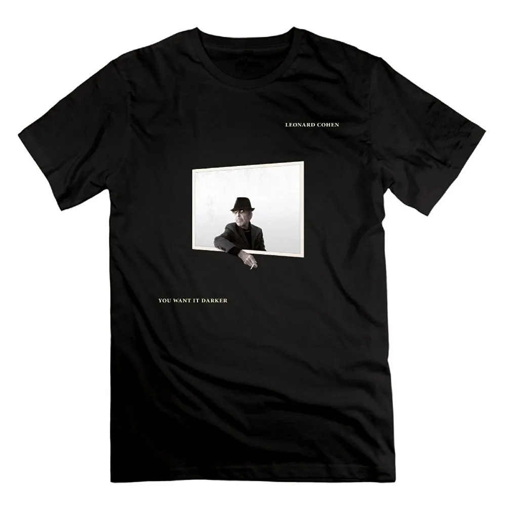 Мужская Повседневная футболка Leonard Cohen летняя с темными полосками 2019|tee shirt|fashion