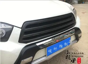 

Carbon Fiber Car Front bumper Mesh Grille Grills For Toyota Highlander 2009 2010 2011/2012 2013 2014 Fast by EMS