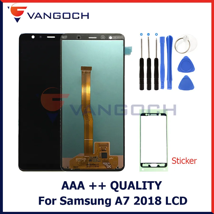 

SUPER Original AMOLED For Samsung Galaxy A7 2018 A750 LCD Digitizer Assembly Replacement