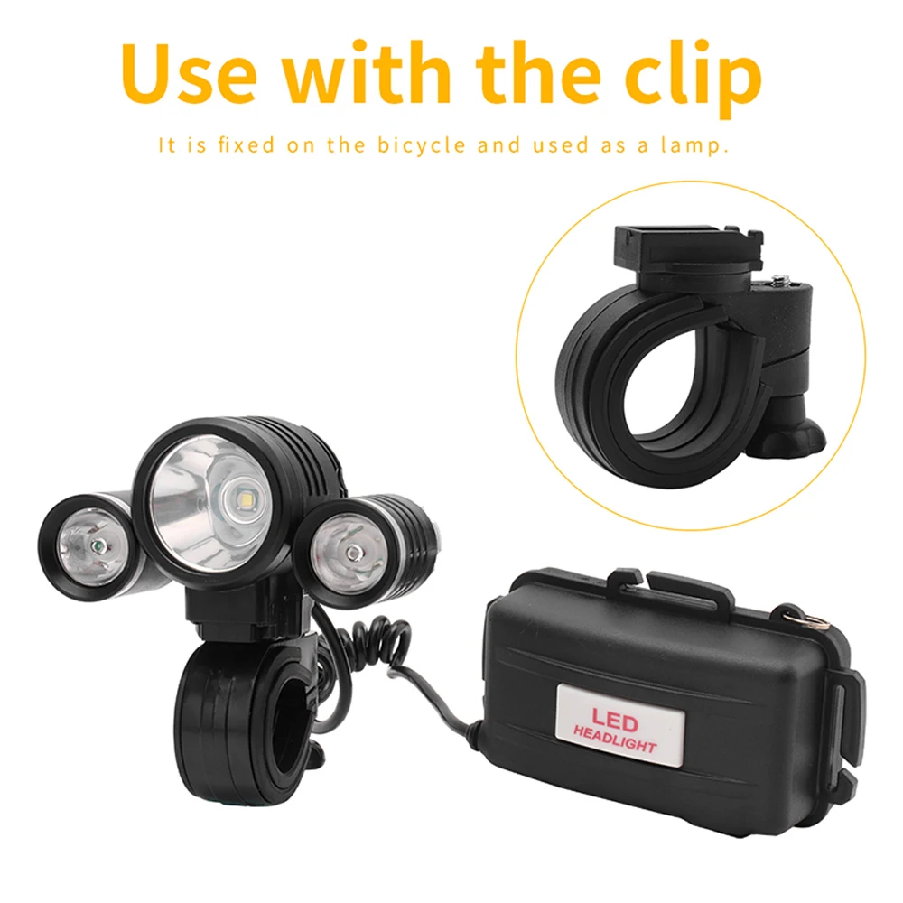BORUiT LED Headlamp Bicycle light 3-Mode IPX5 Headlight RJ-1156 XML L2 green LED Cycling Light Head Torch Out Door light Frontal (11)