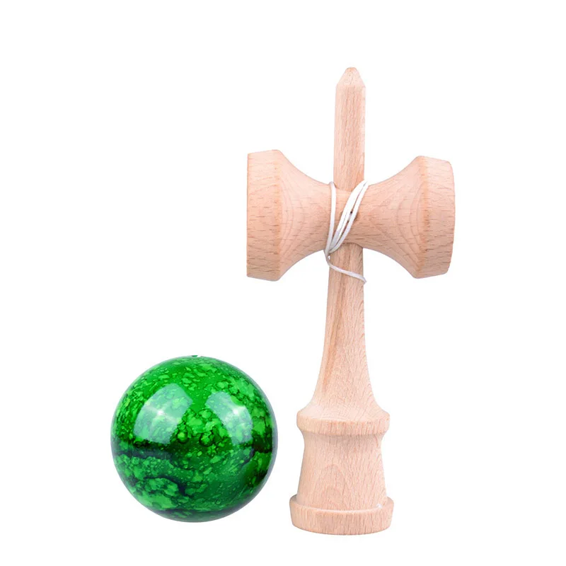 6 см шар Kendama Professional Toy мраморный цвет Kendama жонглирование шары игрушки для детей взрослые игры рождественские игрушки цвета случайный