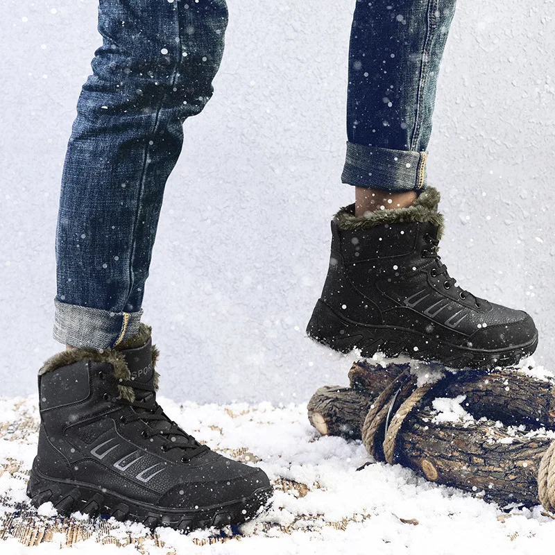 

2018 Winter Keep Warm Boots Original Single Snowfield Boots The Most Code Climbing hiking Shoes Non-slip Shoe sneakers men