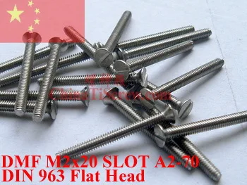 DIN 963 Stainless Steel M2 screws M2x20 A2-70 Polished ROHS 100 pcs QCTI Screw | Обустройство дома