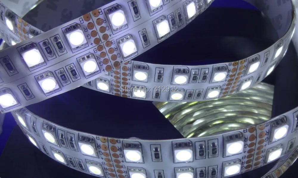 Гибкая светодиодная лента 5 м 5050 smd 120 светодиодов/м вход 12 В постоянного тока