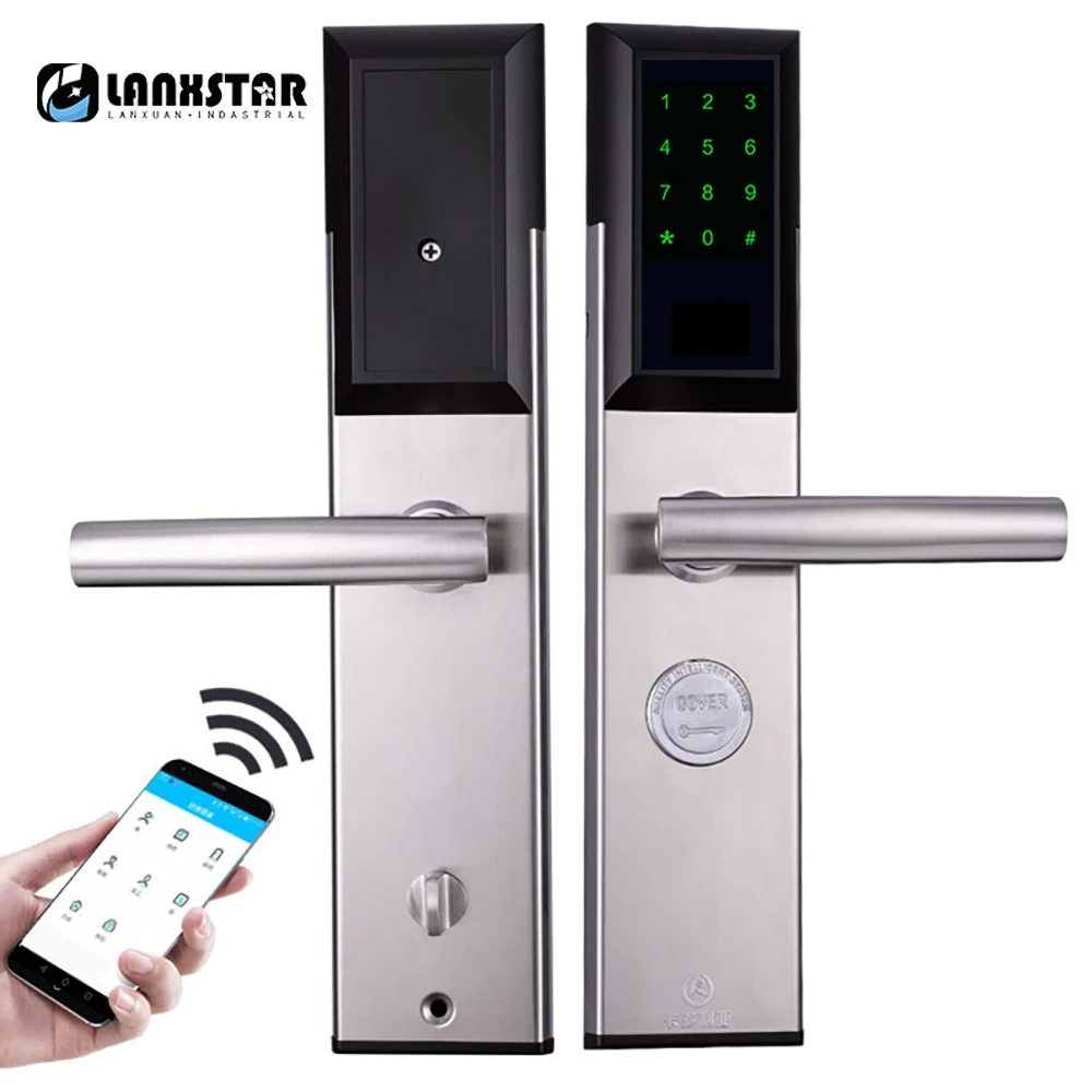 Смарт замок дверной механический с RFID защитой и от кражи из нержавеющей