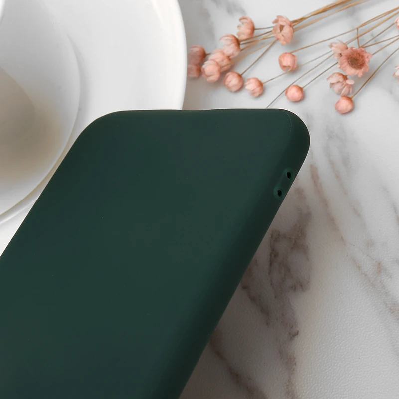 Модный Темно Зеленый силиконовый чехол для телефона iPhone X XR XS Max 5 6 6S 7 8 Plus iphone 11 Pro