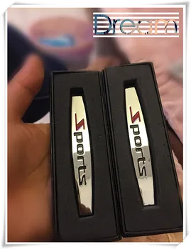 

2pcs 3D metal Car Sticker side Emblem Badge for peugeot 3008 307 bmw e60 alfa romeo toyota avensis opel insignia car Accessories