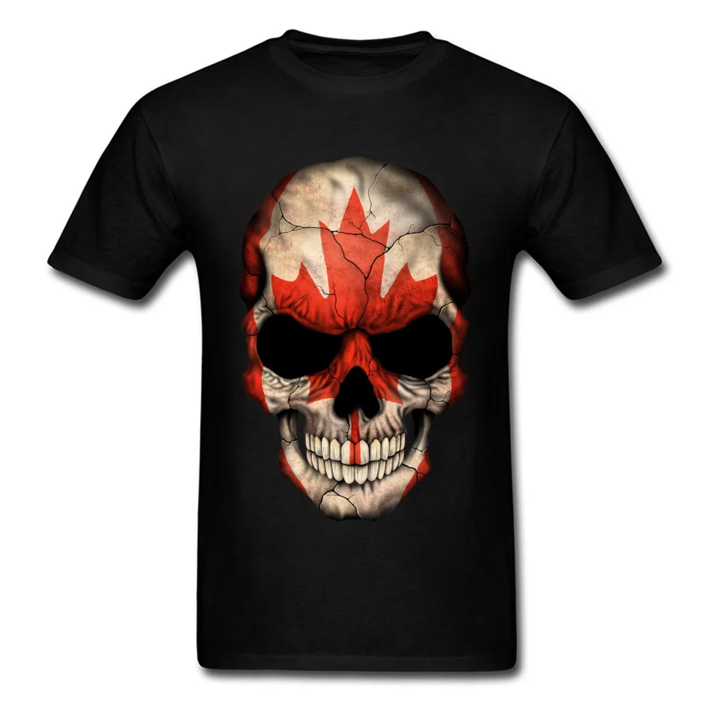 Canadian Flag Skull_black