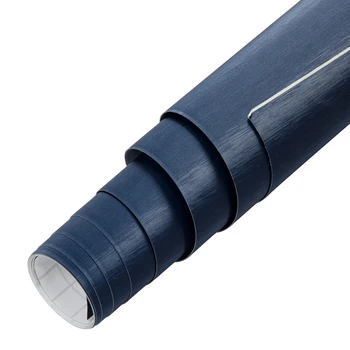 

1.52x0.5m/60"x20" Cay Styling Dark Blue Brushed Aluminum Vinyl Metal vinyl car Wrap Film car sticker