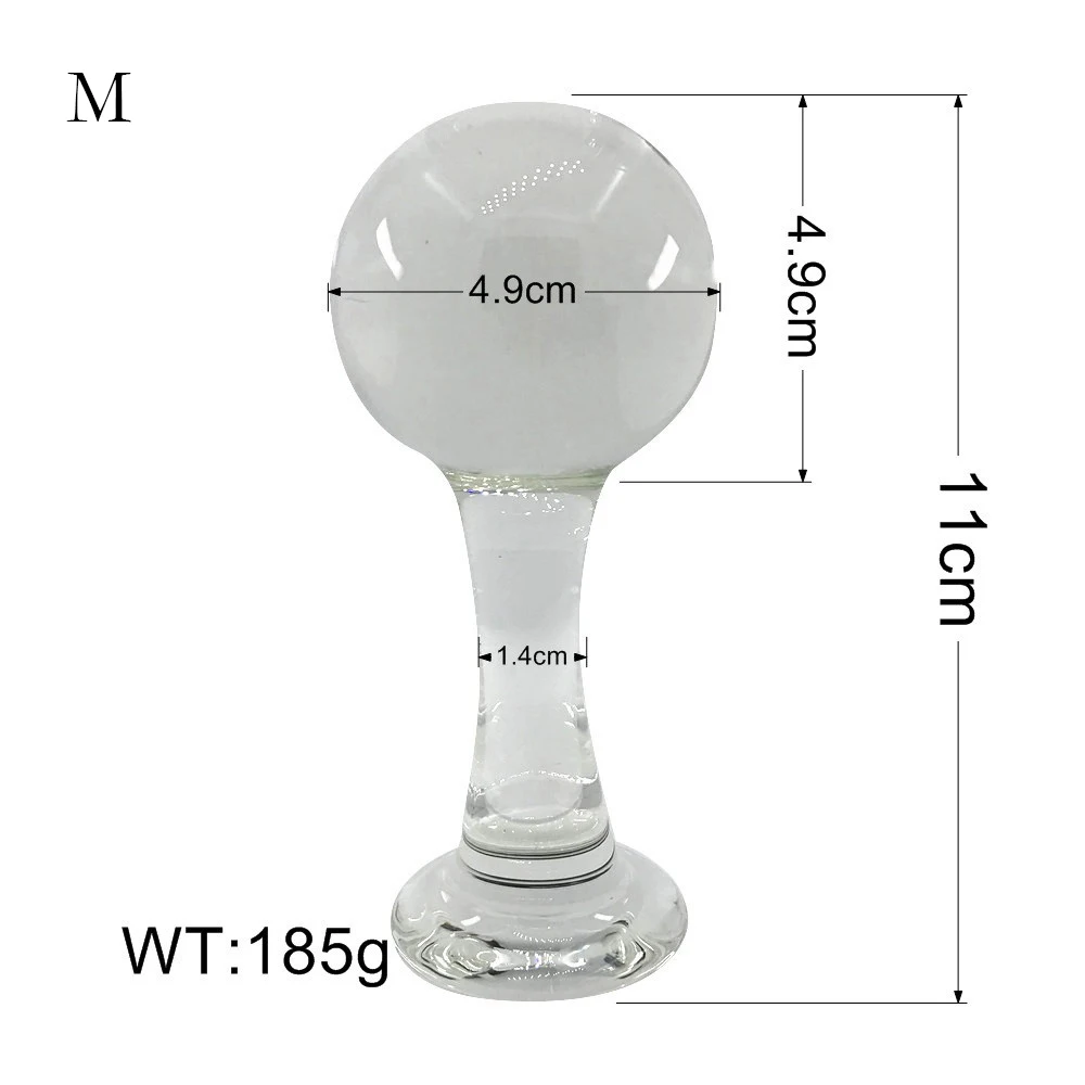 GLASS ANAL PLUG  (8)