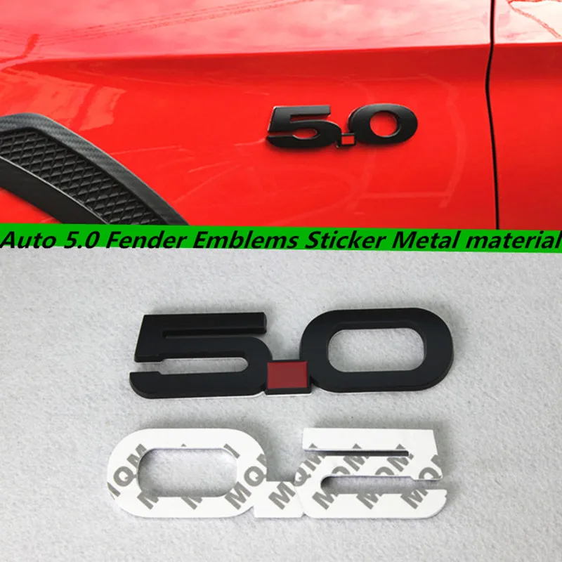 Silver 3 Pack New Badge Emblems Replacement GT Emblem Plus 5.0 Emblems Compatible for 2015-2017 Mustang Decals Origianl Size