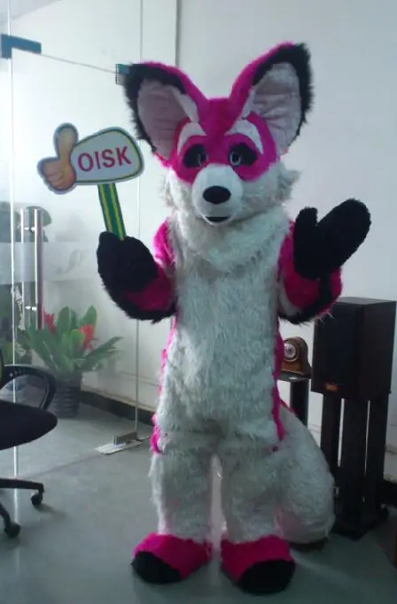 

OISK Purple Husky Fursuit Dog Fox Mascot Costume Animal Suit Halloween Christmas Birthday Full Body Props Costumes Outfit