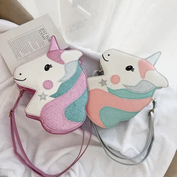 Cute Sequin Unicorn Casual Shoulder Bag