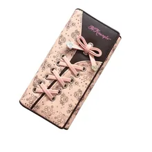 2017 New Arrival Fashion Women Purse Long Design Locking Buckle Wallets for Female Purses Shoelace Styler Money Bag QB56
