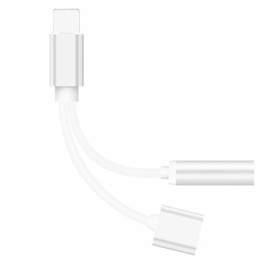 

New 3.5mm Headphone Jack Audio Converter Splitter Earphone Aux Plug Charger Adapter For iPhone 7 8 X 2 in 1 IOS 12 System