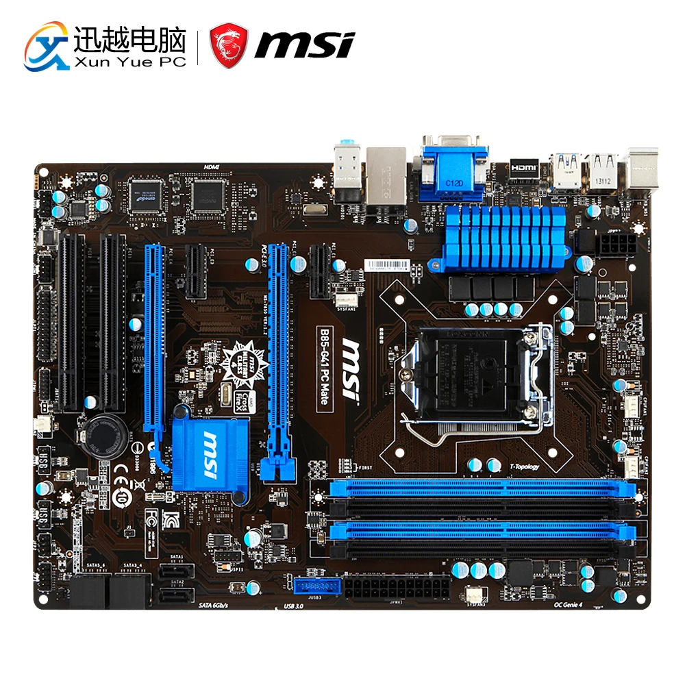 MSI B85-G41 PC MATE Desktop Motherboard B85 Socket LGA 1150 i3 i5 i7 DDR3 32G SATA3 USB3.0 VGA DVI HDMI ATX MSI B85-G41 PC MATE Desktop Motherboard B85 Socket LGA 1150 i3 i5 i7 DDR3 32G SATA3 USB3.0 VGA DVI HDMI ATX