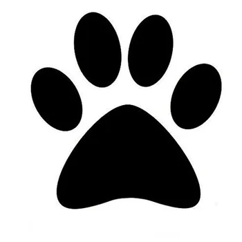 

8*8CM Cat Dog Paw Print Vinyl Car Sticker Decals Car Cover Scratches Decorative Accessories Black/Silver C6-0336