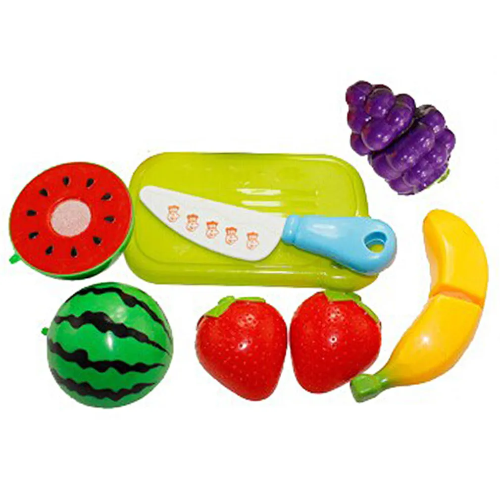 6 шт., детский игровой домик, игрушка для вырезания фруктов, пластиковые овощи, кухня, классические детские игрушки, набор для ролевых игр, развивающие игрушки - Цвет: Fruit