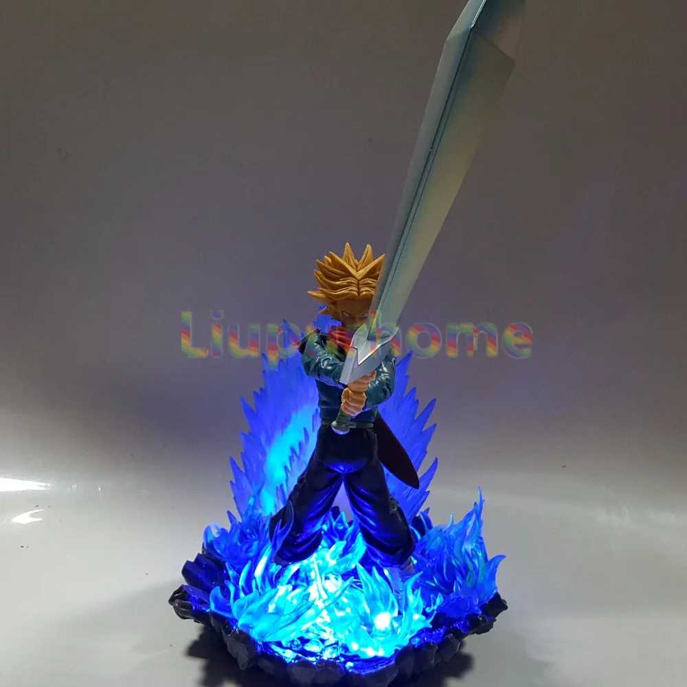 Dragon Ball Z Trunks The sword of hope Led Blue Fire Night Lights Lamp Anime Dragon Ball Super Trunks Decorative Led Lighting