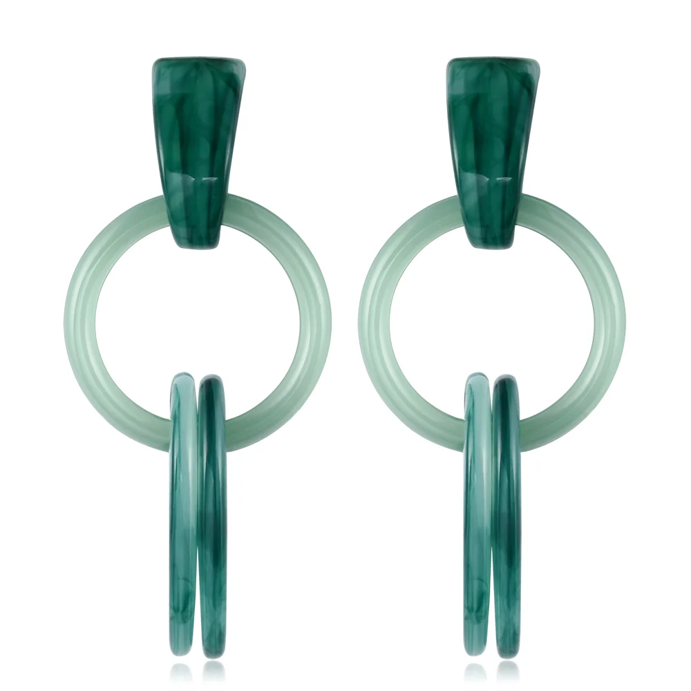 

2019 New Geometric Earrings New Fashion Round Multi-Color Big Acrylic Earrings Special Design Resin Drop Earring Jewelry Brincos