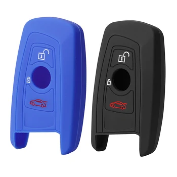 

3 Button Silicone Car Key Cover Key Bag Car Silicone Rubber Key For BMW 1 3 5 7 Series F30 F31 F34 F10 F11 F07 X1 X3 X4 X5 X6