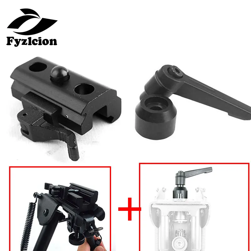 

Tactical hunting Bipod Adapter Sling Swivel Stud to 20mm Picatinny Rail Quick Release+S Lock Ratchet Lever Pivot Lock