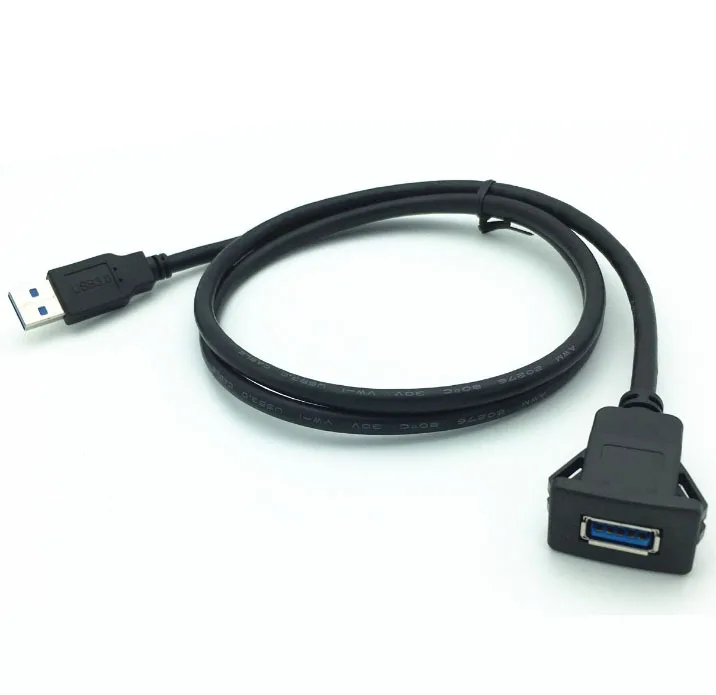Квадратный Удлинительный кабель с одним портом USB 3 0 для монтажа на панели