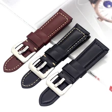 24MM Genuine Leather Watchbands For PAM PAM111 PAM441 PAM438 Watch Straps bands Men's Cow Leather Watch Bracelets Accessories 24MM Genuine Leather Watchbands For PAM PAM111 PAM441 PAM438 Watch Straps bands Men's Cow Leather Watch Bracelets Accessories