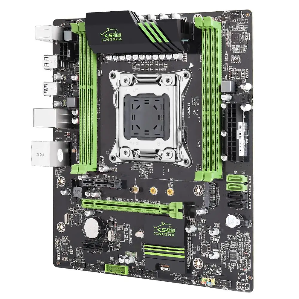 Материнская плата JINGSHA X79 Turbo LGA2011 ATX USB3.0 SATA3 PCI E NVME M.2 SSD с поддержкой памяти REG ECC и