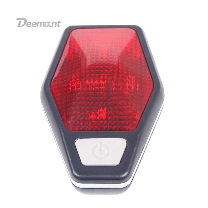 Flash Deal Deemount Bicycle Visual Warning Safety Light Bike Rear Lamp Cycle LED Lantern Red / Dual Colors Red Blue options 2