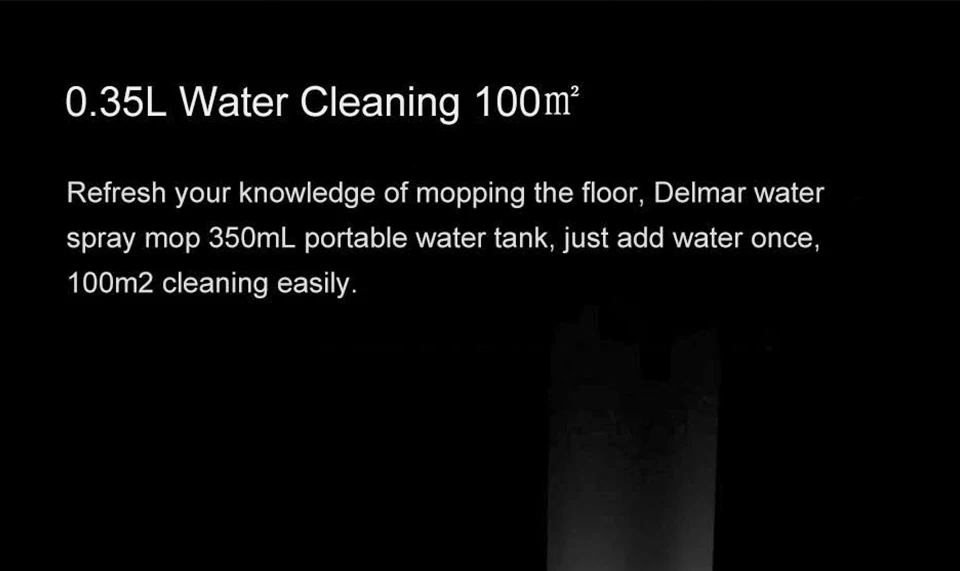 Original Xiaomi Deerma Water Spraying Sweeper Mijia Floor Cleaner Carbon Fiber Dust Mops 360 Rotating Rod 350ml Tank Waxing Mop  (11)
