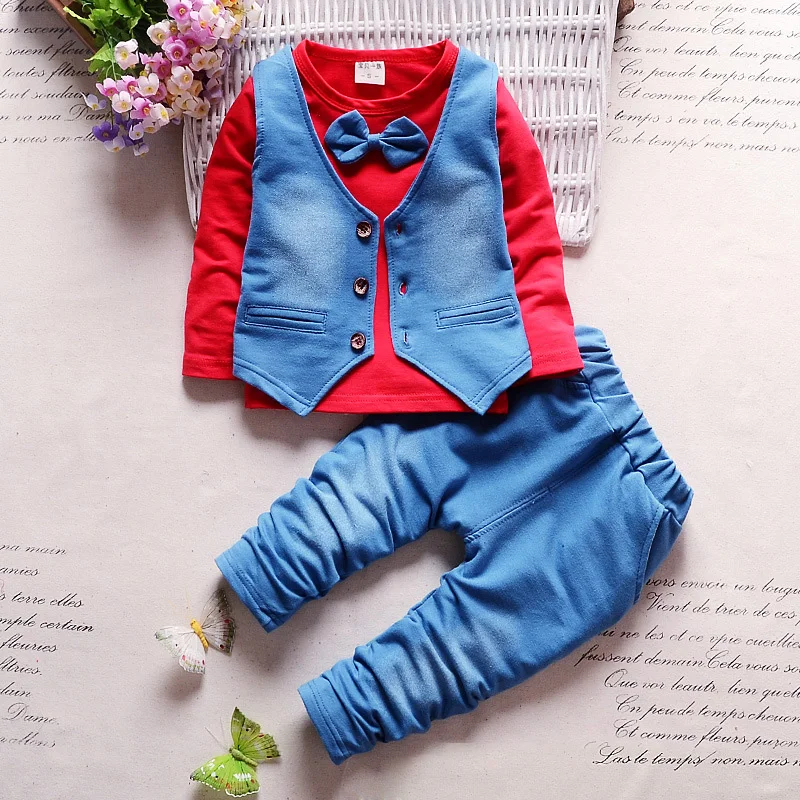 Gentleman style Children Clothes Sets 2017 Spring Baby Boys Casual