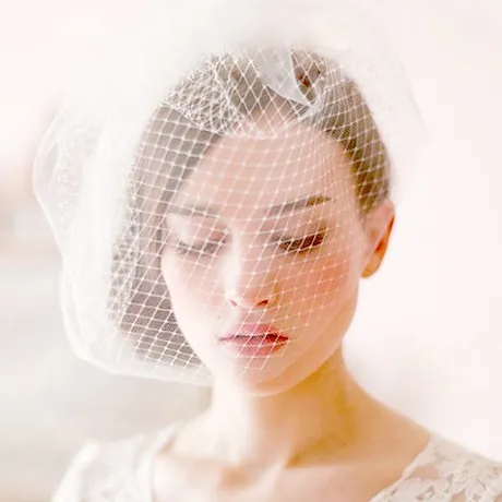 White Black Tulle Cap Bird Cage Wedding Accessories Veil Bridal Birdcage Wedding Veils Short Bridal Accesories Hot Sale