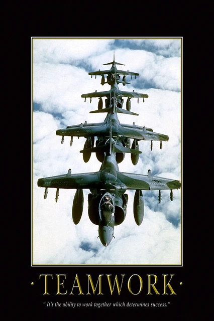 Success Teamwork US Military Motivational Quotes art Wall 