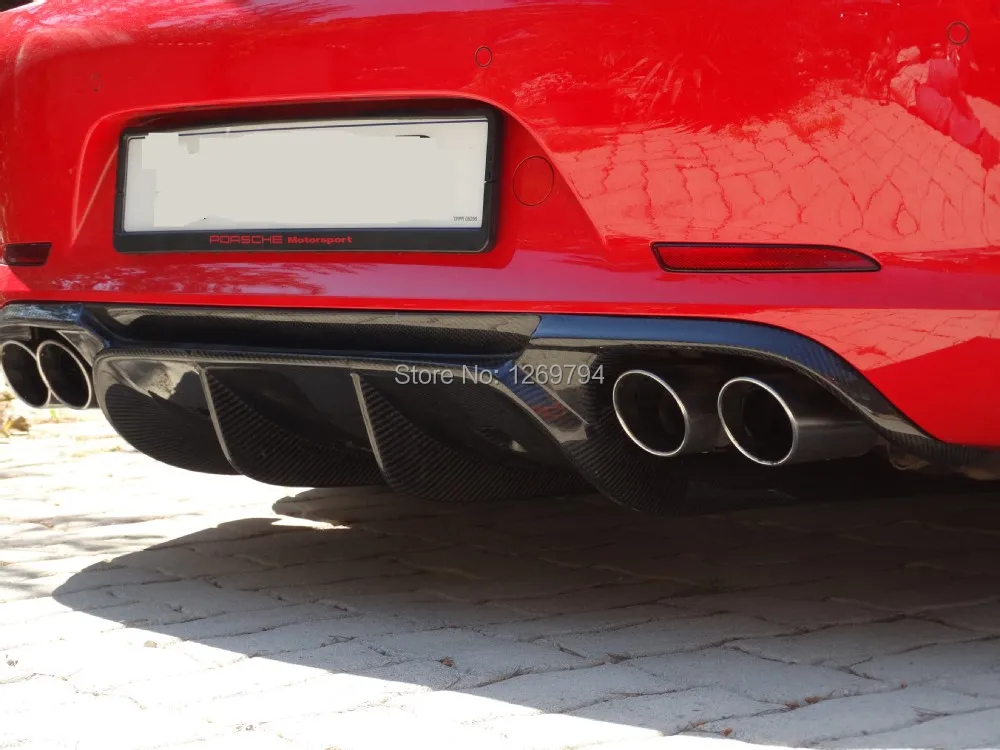 Rear Lip Designed For Carrera 991 S 4S Of The VS Style Carbon Fiber Rear Diffuser