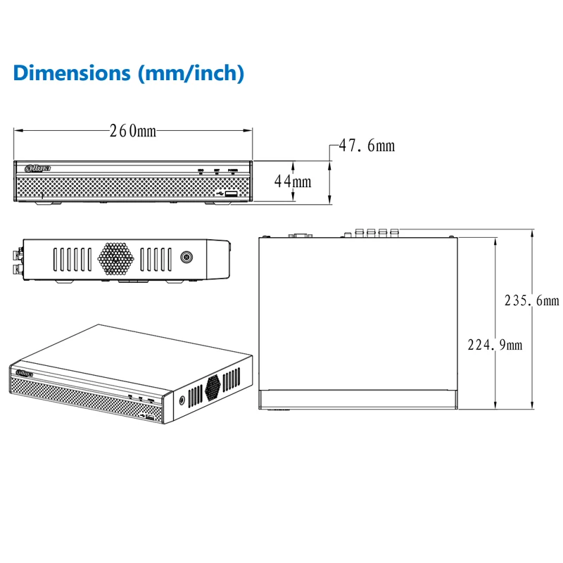 Dahua многоязычный видеорегистратор XVR 8 CH Penta-brid 720P компактный 1U Цифровой видеорегистратор поддерживает HDCVI/AHD/TVI/CVBS/IP XVR4108HS-X